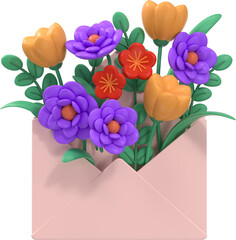 floral spring background 3d illustration 봄 활짝 핀 꽃 3d 일러스트