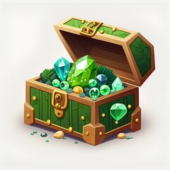 a magic chest full of diamonds, and gems, generative AI