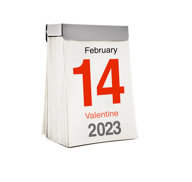 Abrei&szlig;kalender mit Valentinstag 14. Februar 2023