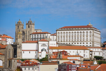 View and architecture of the beautiful town of Porto in Portugal