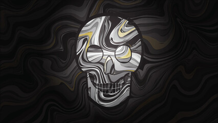 Skull on dark background