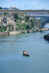 View and architecture of Porto and the douro river in Portugal