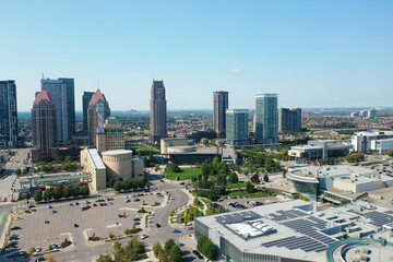 Aerial of Mississauga, Ontario, Canada on a fine day - 564334289