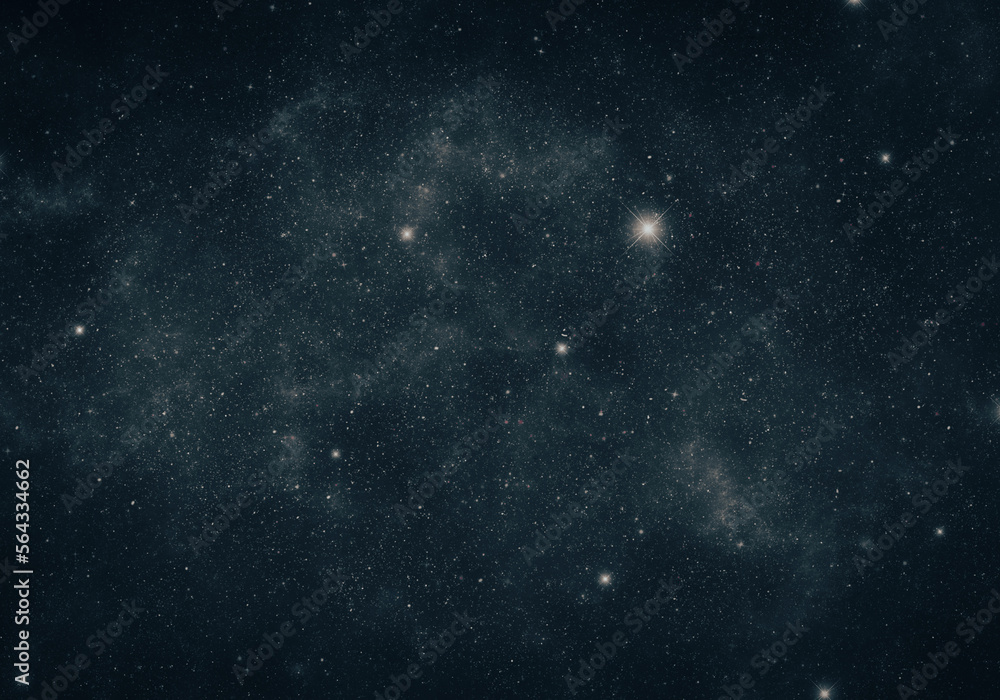 Wall mural nebula and stars in night sky. outer space background.