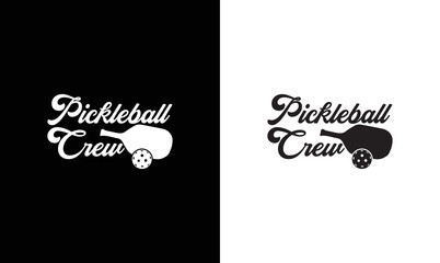Pickleball Crew T shirt design, typography