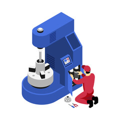 Mechanic Isometric Illustration