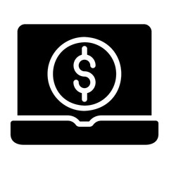 online payment glyph icon