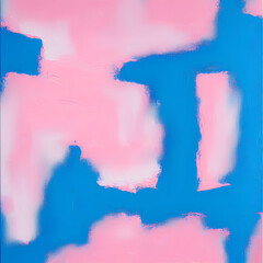 abstract  pink watercolor background with contrasting blue framing abstracts generative ai