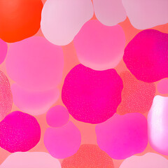 abstract baby pink  background with circle blobs of paint generative ai