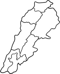Fototapeta premium doodle freehand drawing of lebanon map.