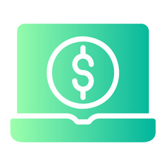online payment gradient icon