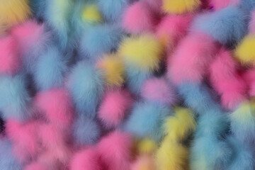 Soft plush pompom in pastel colors IA