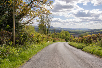 Fototapeta na wymiar Summertime country road in the UK.