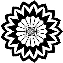 Circular Decorative Line Half Mandala Icon