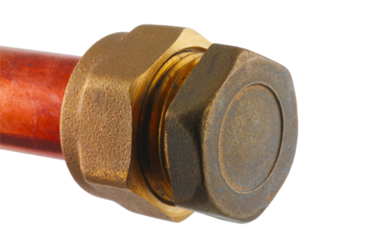 Close up stop end cap , png isolated