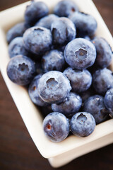 fresh blueberries in a bowl	