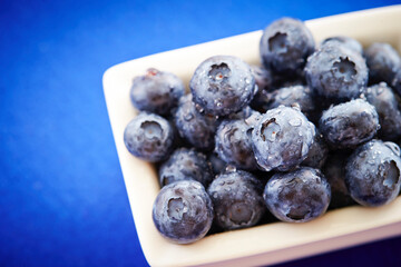 fresh blueberries in a bowl	