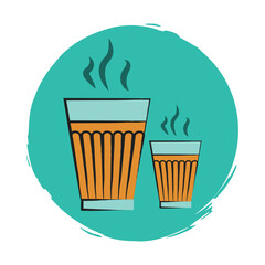 Tea also known chai, chaya vector Illustration Indian Street Food