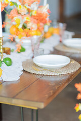 Citrus orange tablescape table
