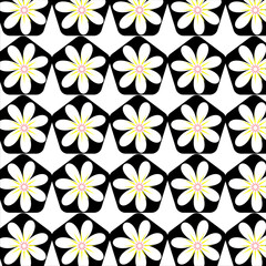 Obraz premium black and white seamless pattern
