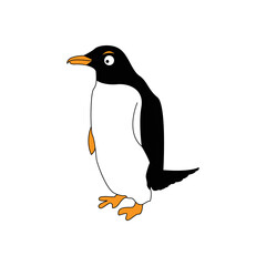 Obraz premium Penguin Vector outline