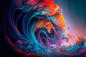 abstract neon color wave background 