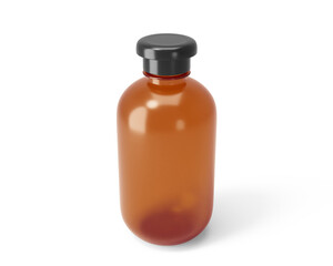 Blank liquid soap bottle isolated on empty background, prepared for mockup. 3D render.