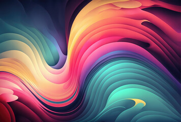 Abstract colorful background generative ai technology