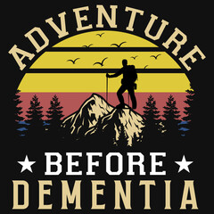 Mountain hiking adventures tshirt design 