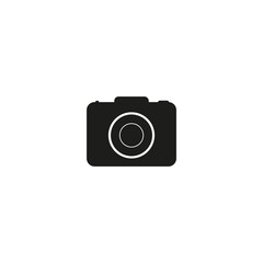 Photo camera vector icon on white background