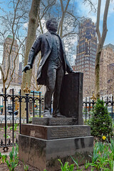 Bronze sculpture of Benito Juárez, Bryant Park, Manhattan, New York, USA - 564345070