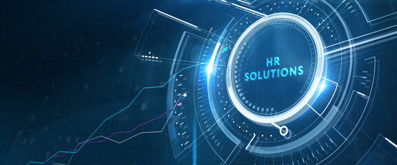 Business, Technology, Internet and network concept. HR Solutions. 3d illustration