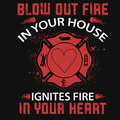 Firefighters tshirt design 