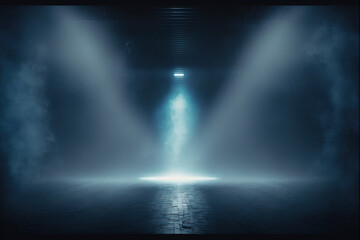 dark blue foggy background. presentation. product presentation