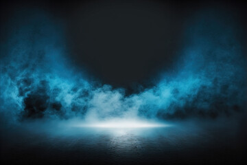 dark blue foggy background. presentation. product presentation
