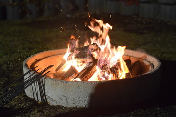 barbecue in the garden