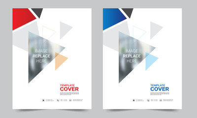 Cover design for annual report and business catalog, magazine, flyer or booklet. Brochure template layout. A4 cover vector EPS-10