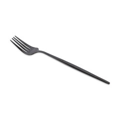 Black metal fork isolated over white background
