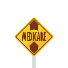 Medicare road sign illustration
