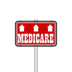 Medicare road sign illustration 