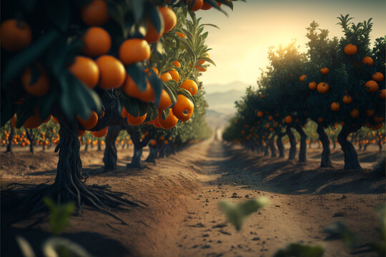 orange plantation generative IA