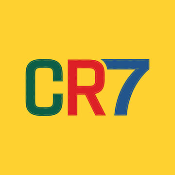 Cr7 minimalistic creative modern logo, letters cr7  mnemonic