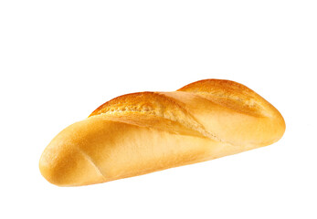 French baguette isolated on white background.
