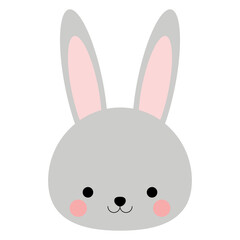 Cute & beautiful bunny face illustration. Good to use for baby products. 