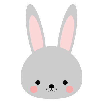 Cute & beautiful bunny face illustration. Good to use for baby products. 