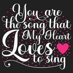 Happy valentines day typography lettering romantic lettering of love tshirt