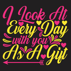 Happy valentines day typography lettering romantic lettering of love tshirt