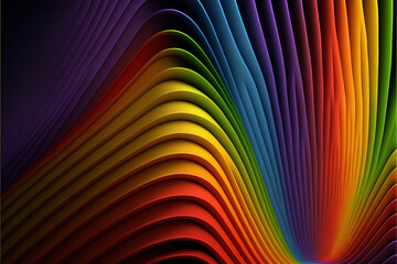 Colorful Wave RGB Lines Structure Abstract Background Generative AI