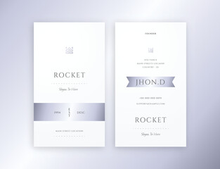 Vertical Business Card Editable Template