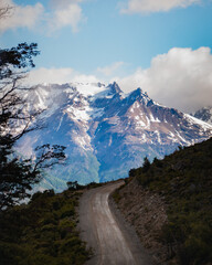 Paths that lead to austral mountains. Patagonia, Chile.
